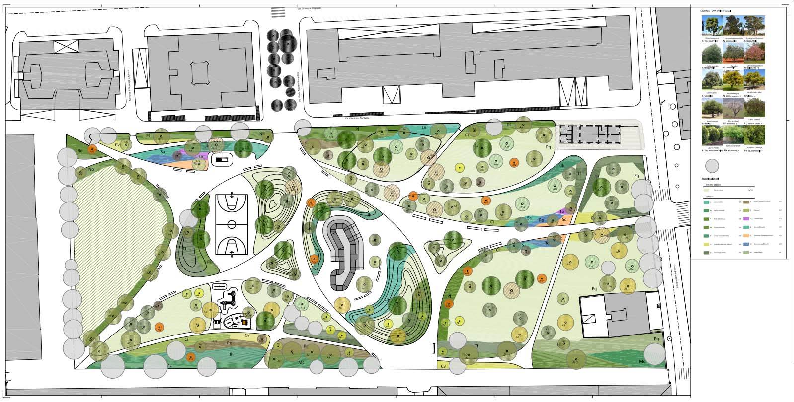 Uno dei rendering del futuro parco urbano