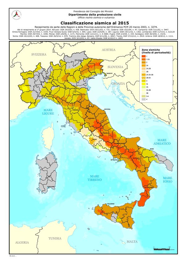 Mappa Sismica 2015