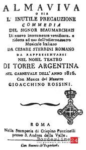 Barbiere Di Siviglia Frontespizio