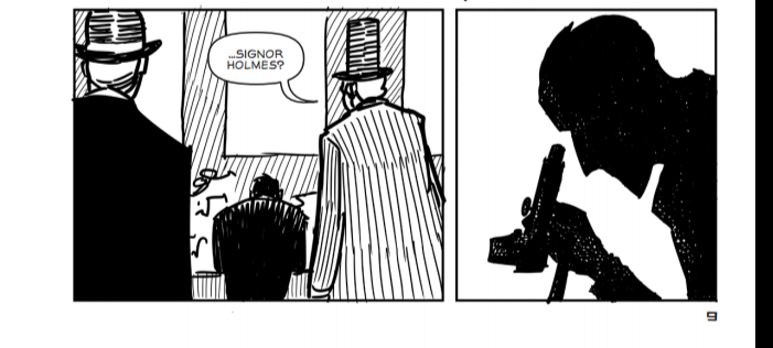 Uno studio in rosso, dettaglio