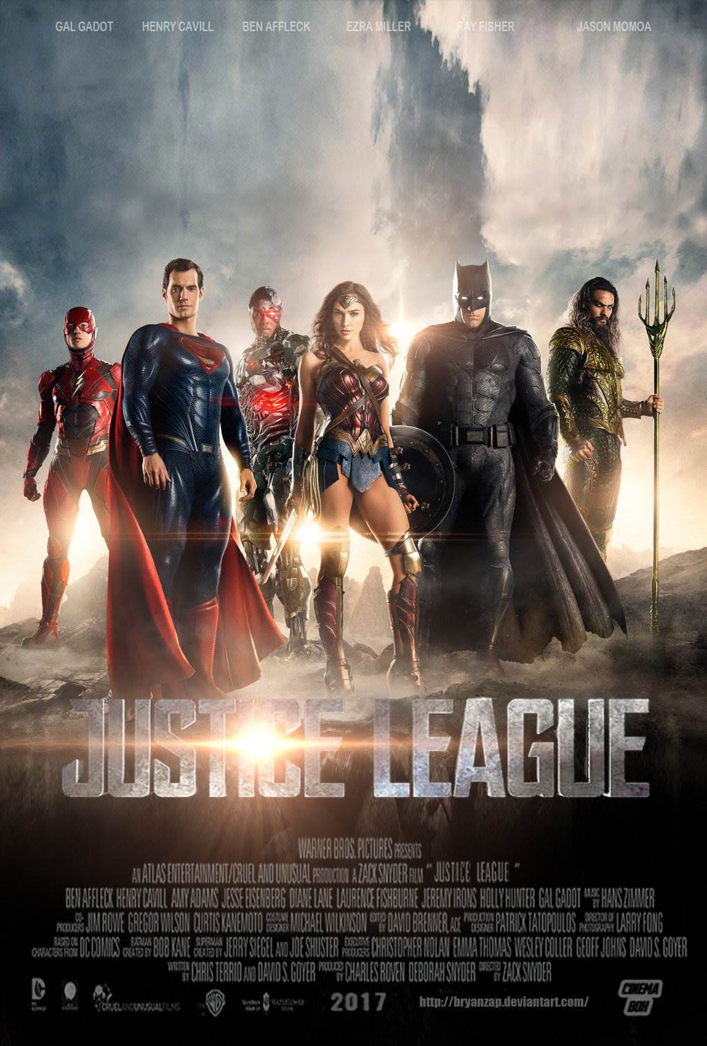 Justice League Movie Poster By Bryanzap Dabb