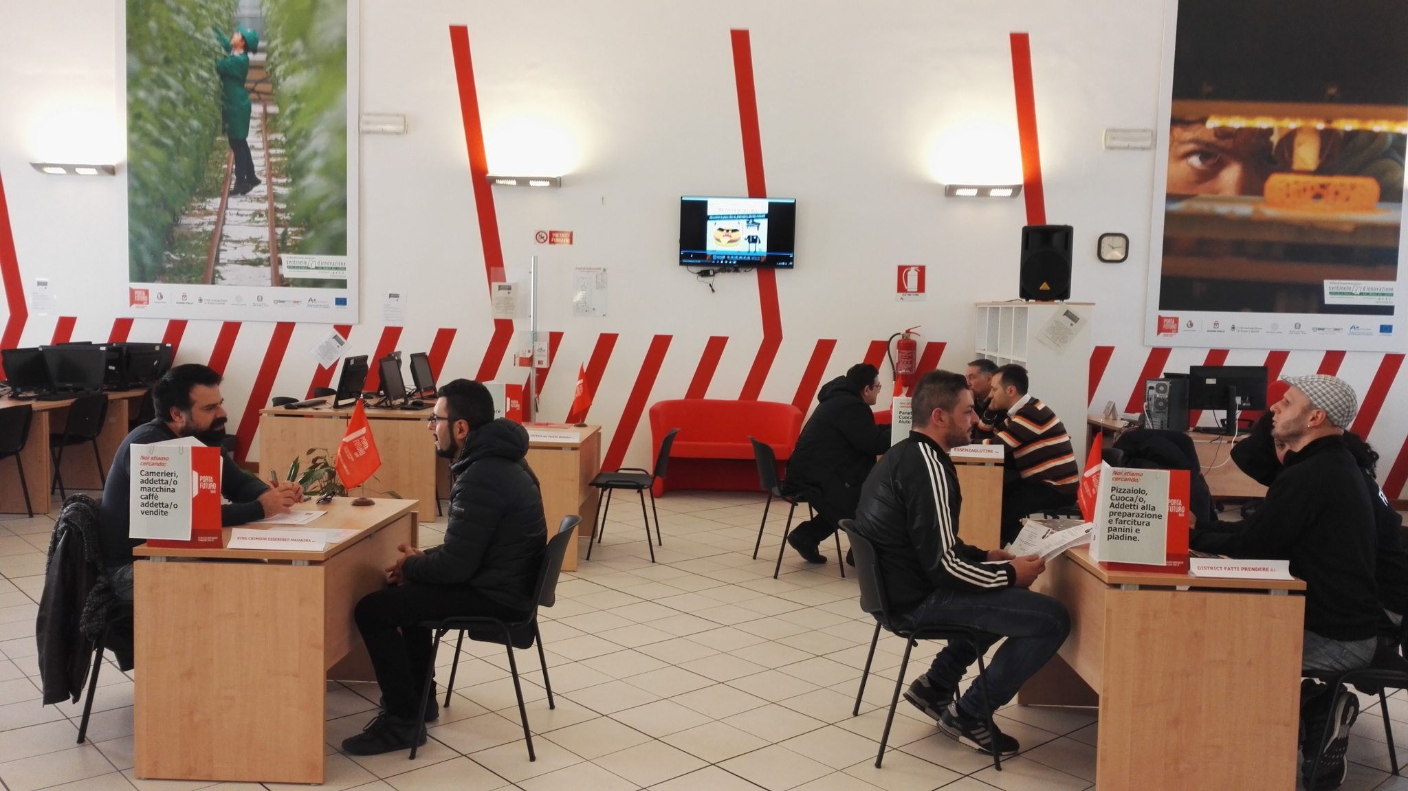 I colloqui da cinque minuti al job center Porta futuro