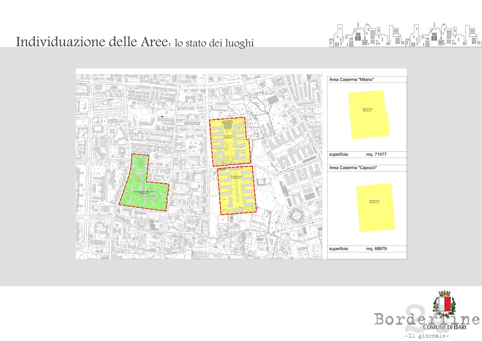 Polo della giustizia - Individuazione delle aree stato dei luoghi (1)