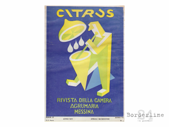 Fortunato Depero: CITRUS, Rivista della Camera Agrumaria Messina, copertina, 1928
