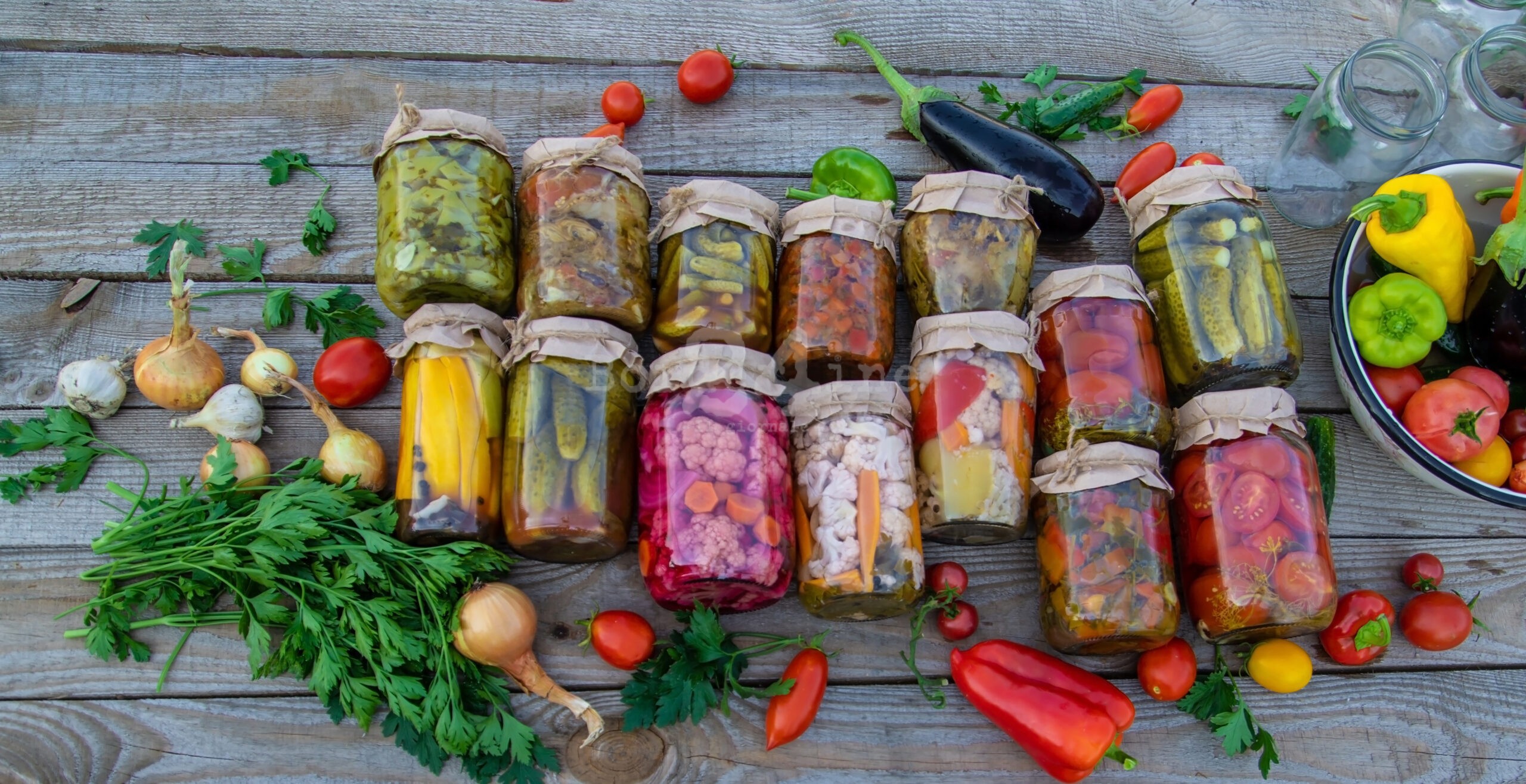 conserve barattoli verdure