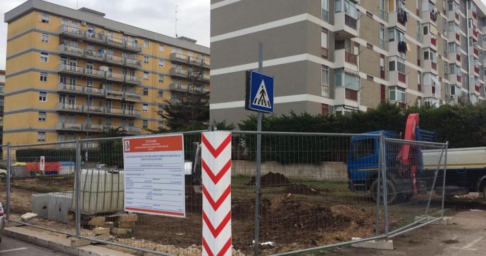 Gli interventi nel giardino di via Ricchioni