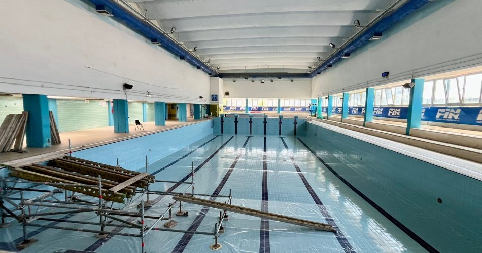 01-08-25 al via i lavori di manutenzione straordinaria nei locali della piscina interna da 25 metri dello Stadio del Nuoto