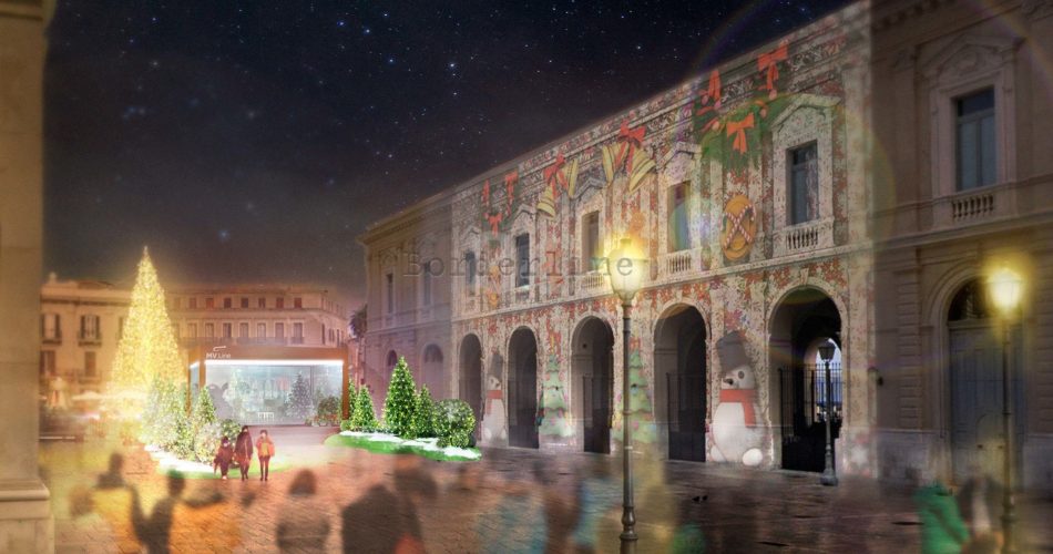 01-12-22 Natale a Bari 2022 - render allestimento piazza ferrarese