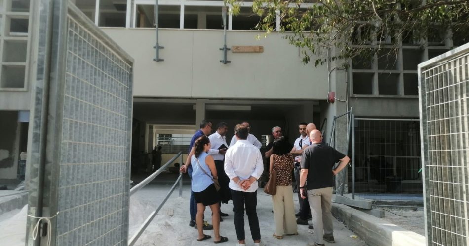 03-09-24 oggi il soprallugo dell’assessore Lacoppola su alcuni dei cantieri in corso nelle scuole comunali in vista dell’avvio delle attività didattiche_ex sede municipio II (1)