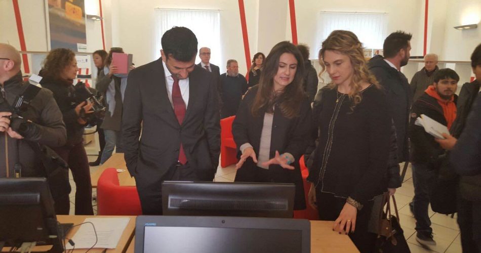 La visita della Madia nel job center di Porta Futuro La visita della Madia nel job center di Porta Futuro nella Manifattura