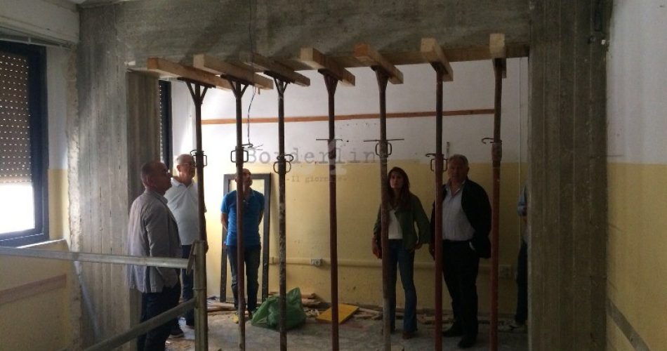 05-09-18 adeguamento sismico scuola Mazzini-Modugno_ieri il sopralluogo degli ass. Romano e Galasso 1