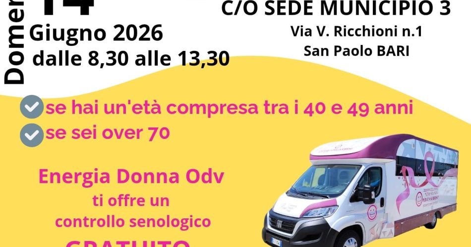 08-06-2026 screening Municipio 3 domenica 14 giugno