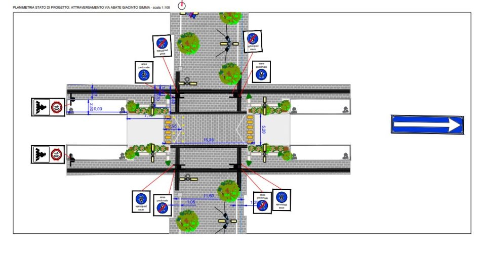 08-10-26 riqualificazione di via Manzoni_planimetria incrocio via Abate Gimma