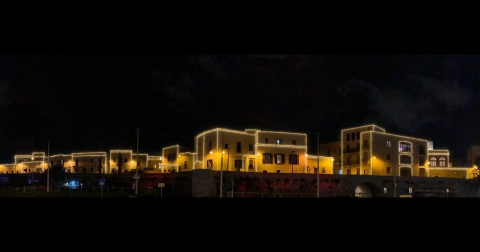 rendering luci muraglia natale