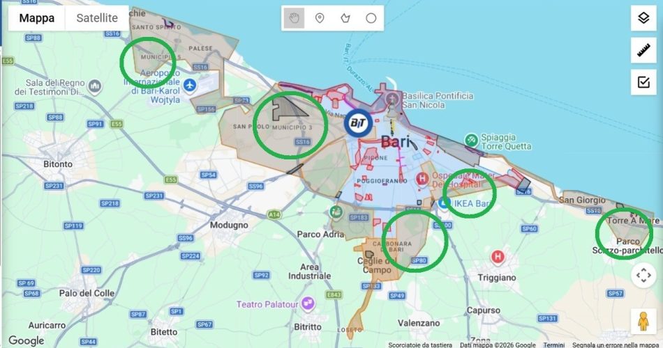 16-09-26 mappa monopattini allargamento aree Bit Mobility