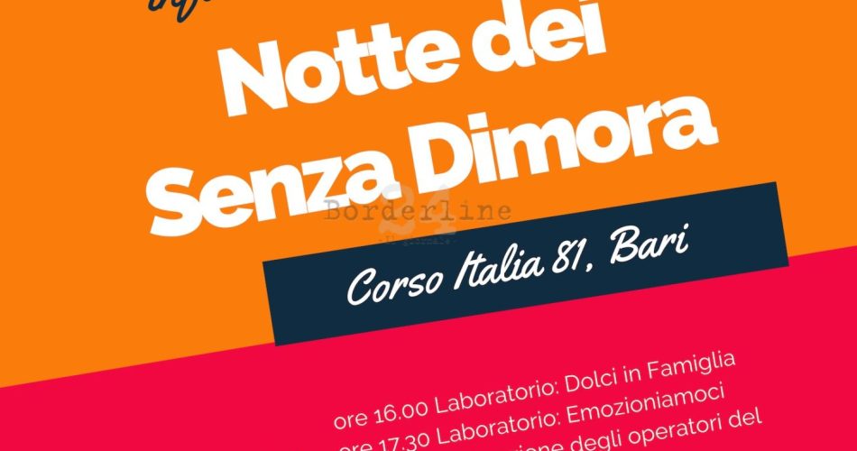 16-10-18 locandina Notte dei Senza Dimora