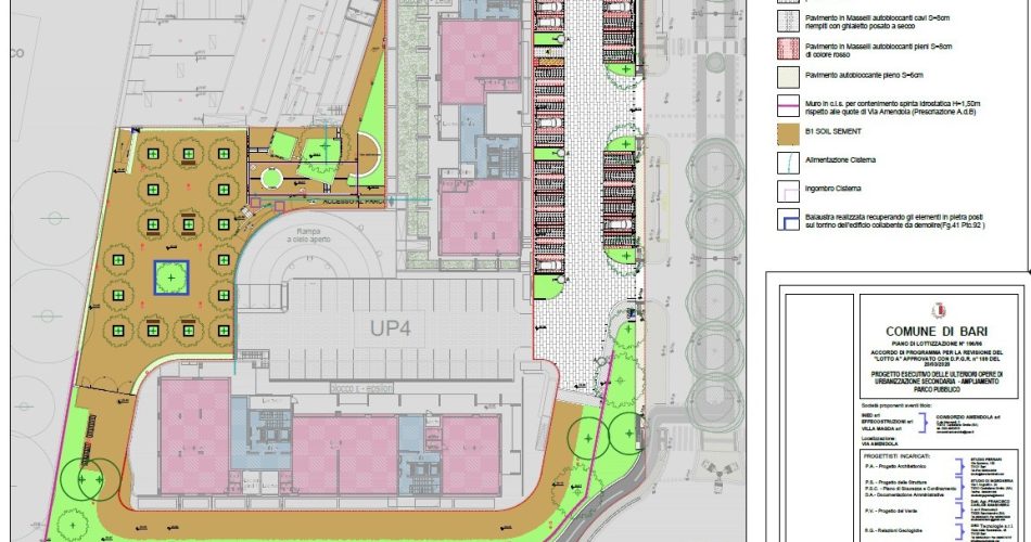 18-09-25 giunta approva progetto esecutivo ampliamento parco Bonomo - opere urbanizzazione secondaria Accordo di programma INED_planimetria intervento