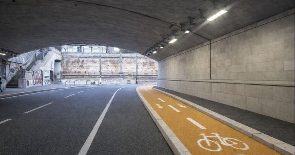 18-12-25 riqualificazione sottovia Quintino Sella con pista ciclabile_render_vista