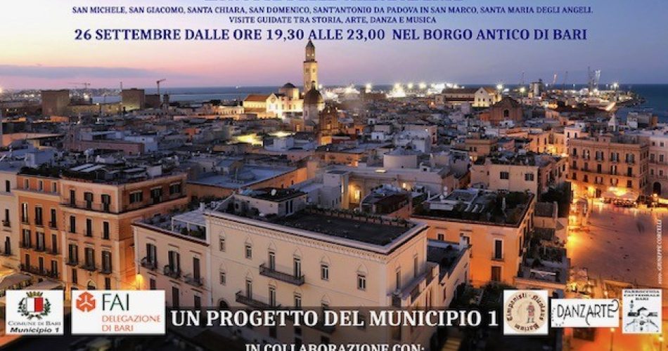 19-09-25 Tesori nascosti - La notte delle chiese aperte il 26 settembre aperture straordinaria di 6 chiese a Bari vecchia_locandina