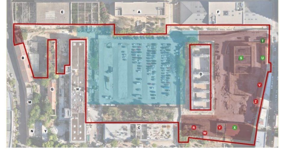 21-11-25 al via le lavorazioni propedeutiche alla realizzazione della nuova Piazza d'arti e parcheggio ex Caserma Rossani - area intervento complessiva