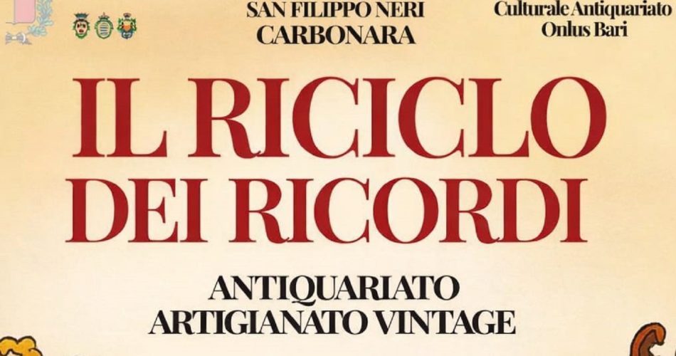 30-01-26 Il Riciclo dei Ricordi_torna domenica il mercatino d’antiquariato e vintage nell’area esterna del mercato di Carbonara_locandina