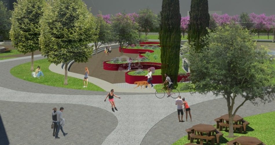 30-03-18 progetto esecutivo parco ex gasometro_render vista lato C.Mazzini