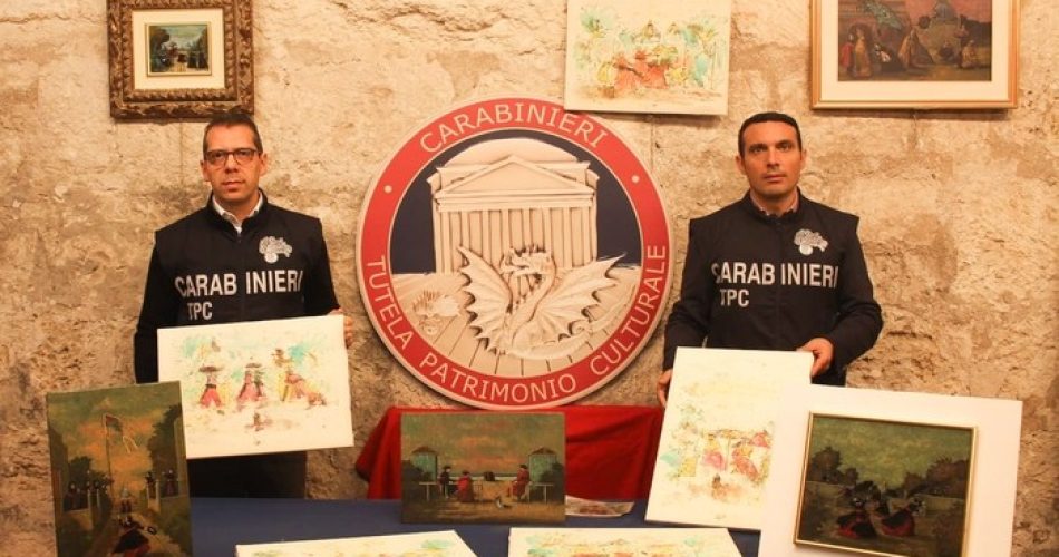 Traffico falsi dipinti Nino Caffè. 23 a giudizio