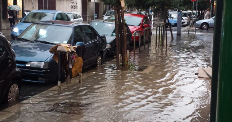 Maltempo in corso Sonnino (foto di Giuseppe Sisto)