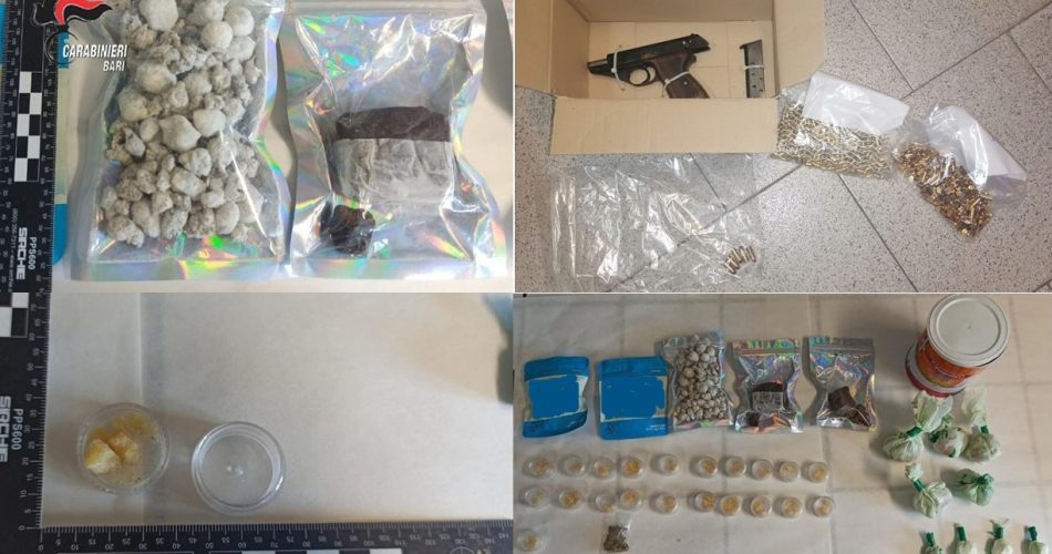 Adelfia - arresto per droga e arma clandestina