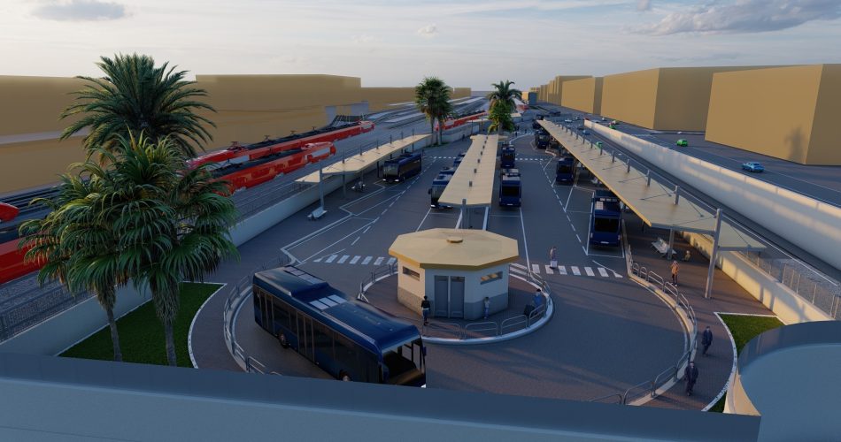 rendering stazione bus bari