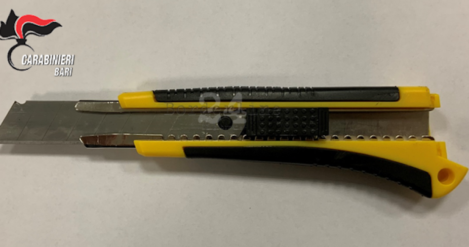 Barletta - taglierino rapina