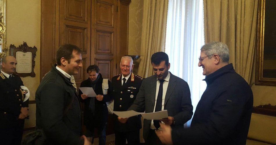 La consegna degli attestati a Palazzo di città