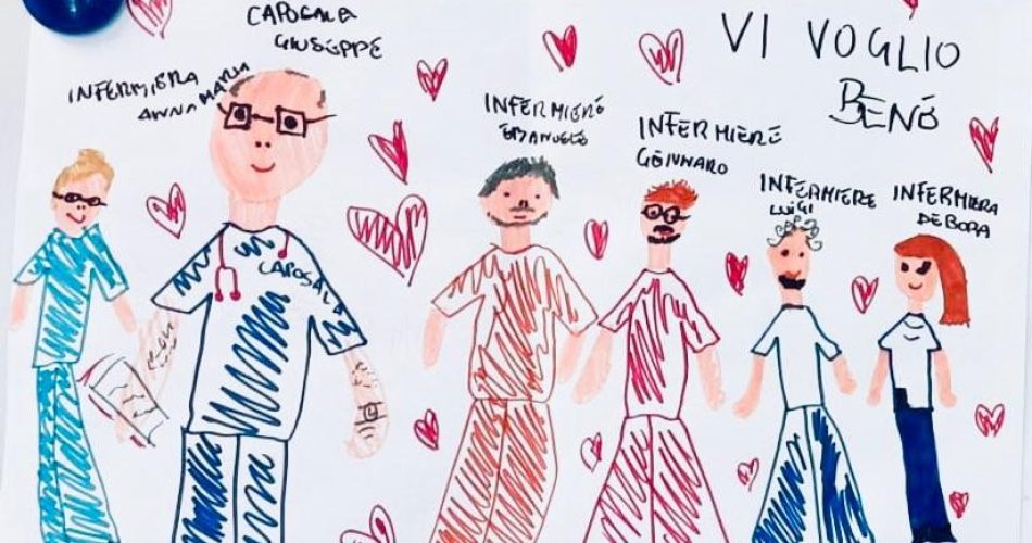 Disegno ringraziamento infermieri