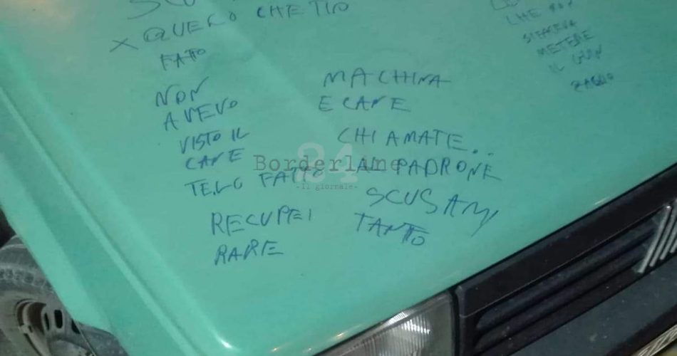 auto rubata messaggio