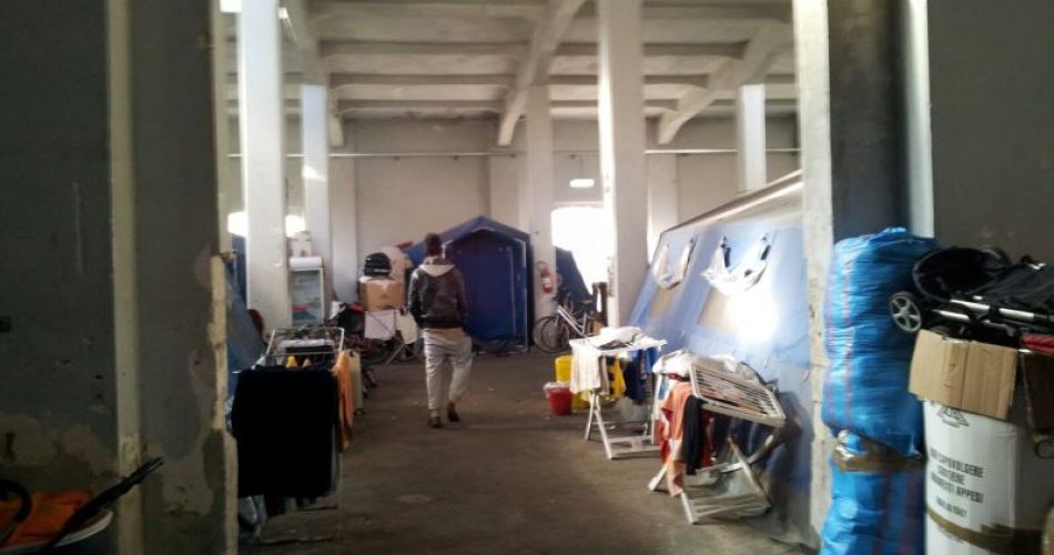 La tendopoli dell'ex Set