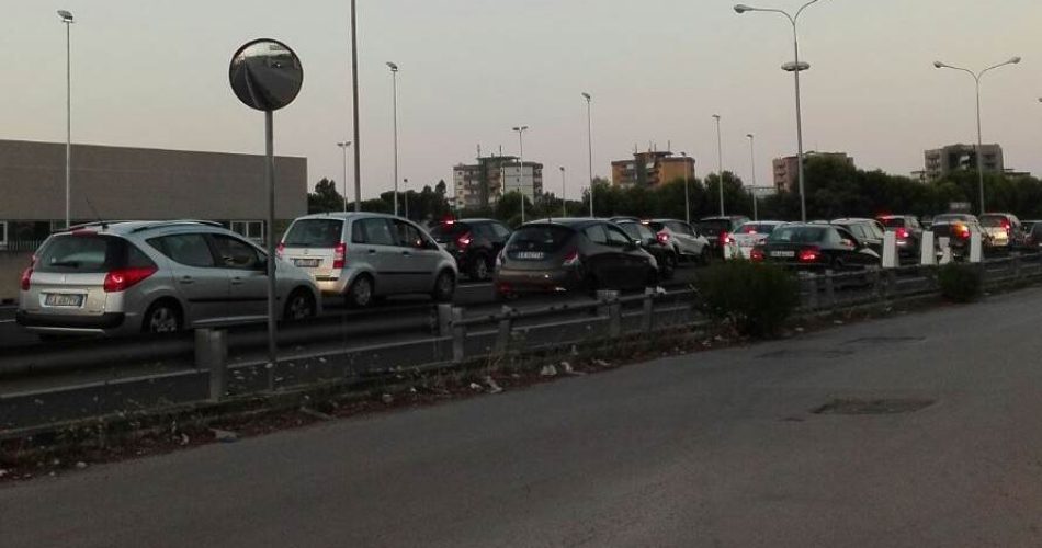 Inizio esodo ieri sera, altezza Japigia Inizio esodo ieri sera, altezza Japigia