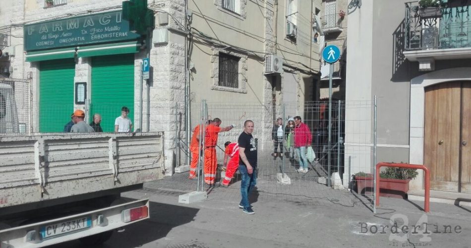 via le barriere da Bari Vecchia