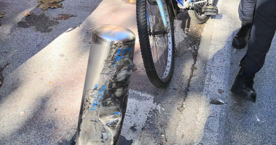 incidente ciclista viale unità di italia