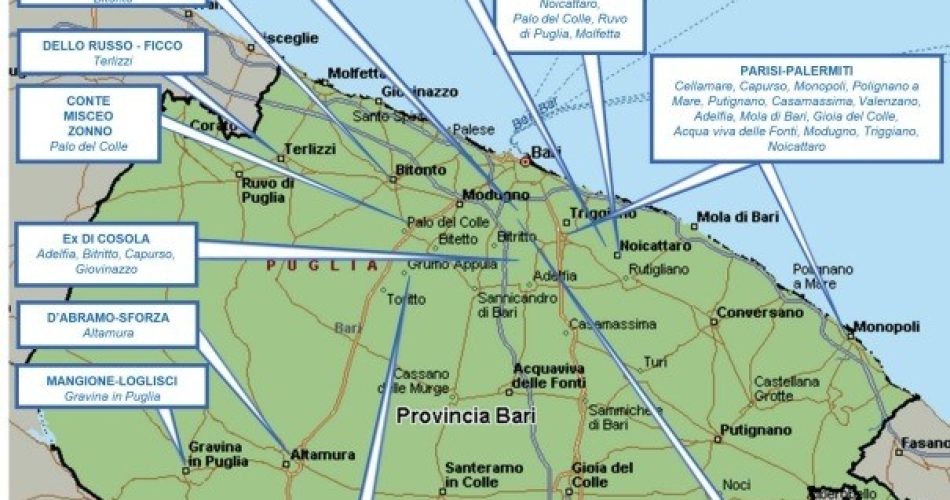 Mappa clan provincia bari