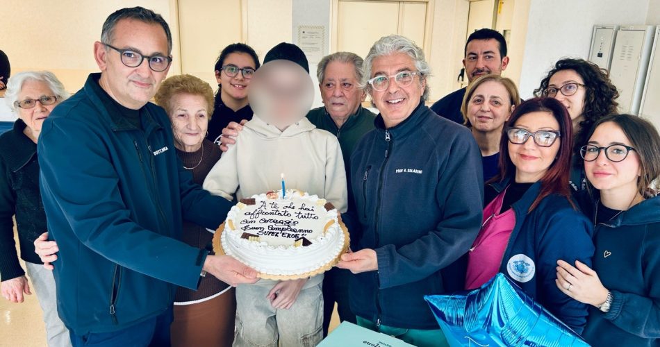 Il compleanno di Francesco in reparto
