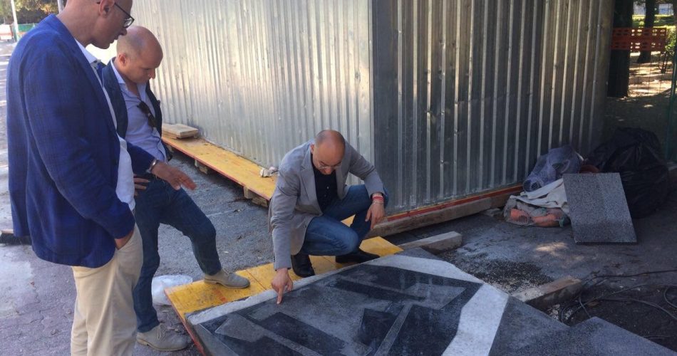 La nuova pavimentazione in via Sparano