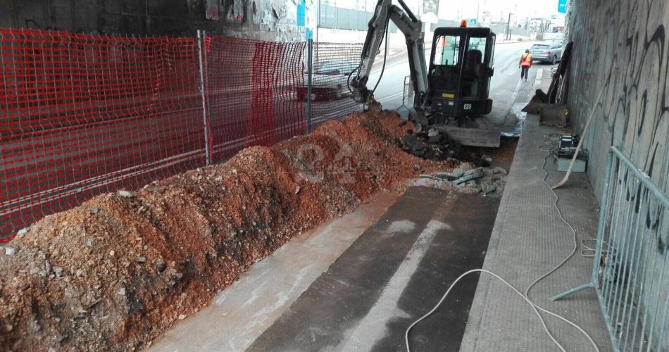 Lavori sottopassaggio via cifarelli
