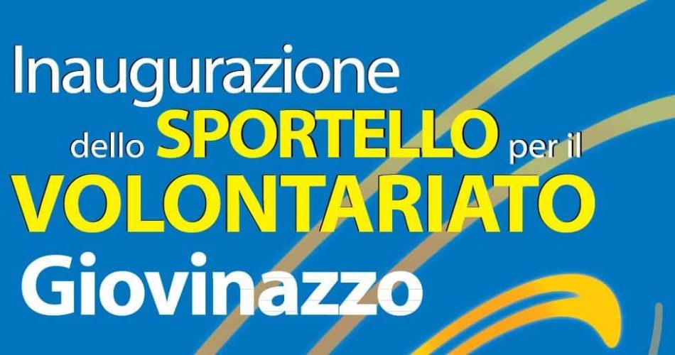 Locandina Inaugurazione Sportello Volontariato E