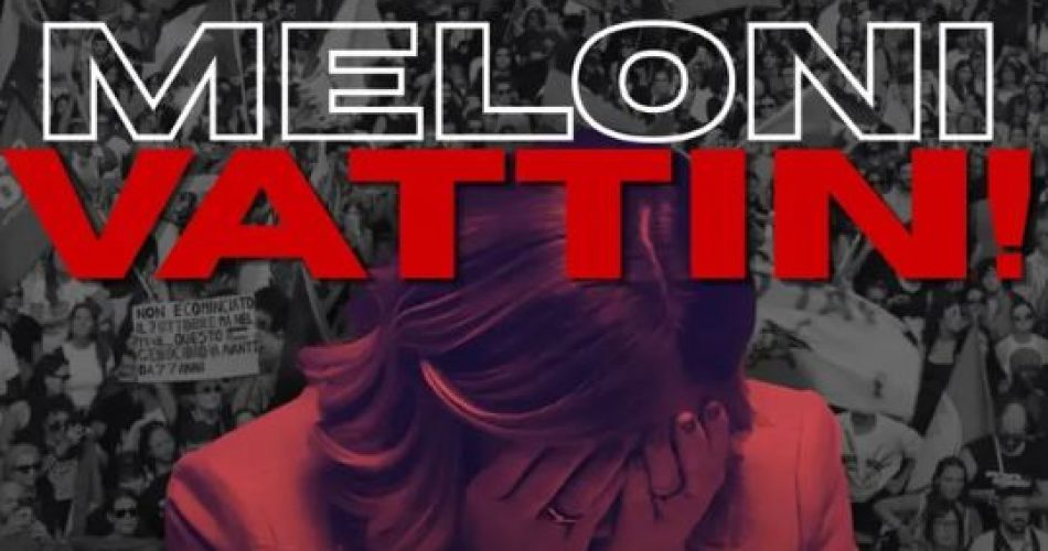 Manifestazione contro Meloni