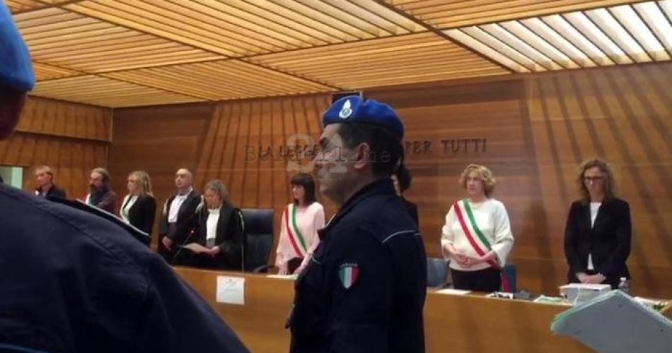 Un fermo immagine tratto dal video della lettura della sentenza con cui la Corte d'assise di Udine, presieduta dal giudice Angelica Di Silvestre, ha condannato Giosuè Ruotolo all'ergastolo per il duplice omicidio della coppia di fidanzati, Teresa Costanza e Trifone Ragone, uccisi a colpi di pistola la sera del 17 marzo 2015 nel parcheggio del palazzetto dello sport di Pordenone. Udine, 8 novembre 2017 (Ansa)