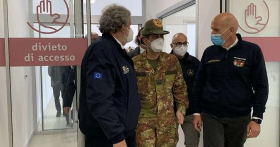 Figliuolo in ospedale Covid Fiera