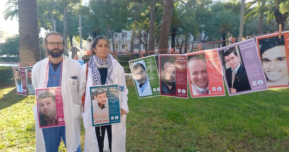 Sit in Gaza Policlinico
