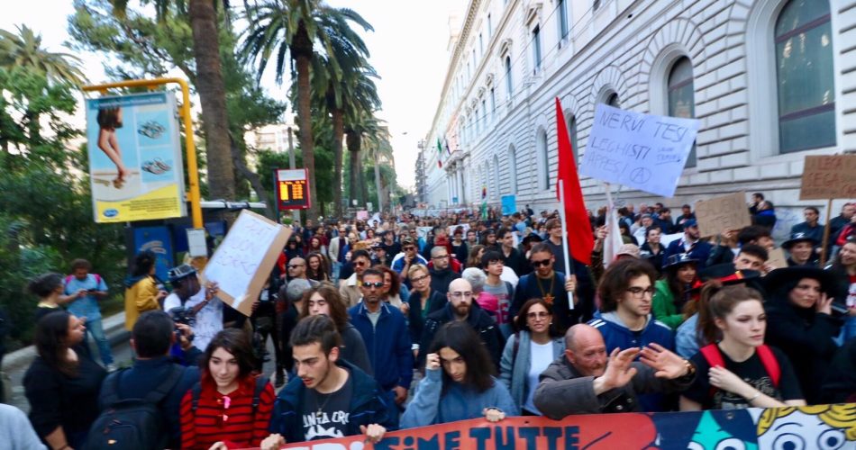 corteo anti salvini