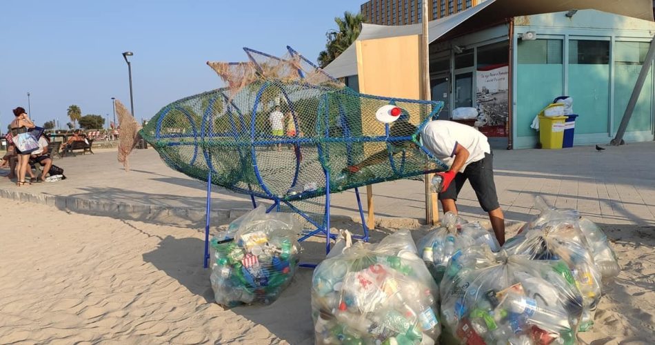 Pesce mangiaplastica pane e pomodoro