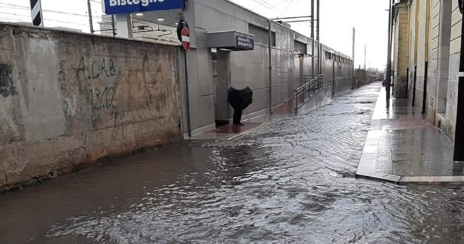 Stazione Bisceglie allagata